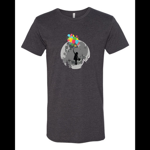 BELLA CANVAS MEN'S LONG BODY URBAN TEE 3006 Flying Girl with Balloons